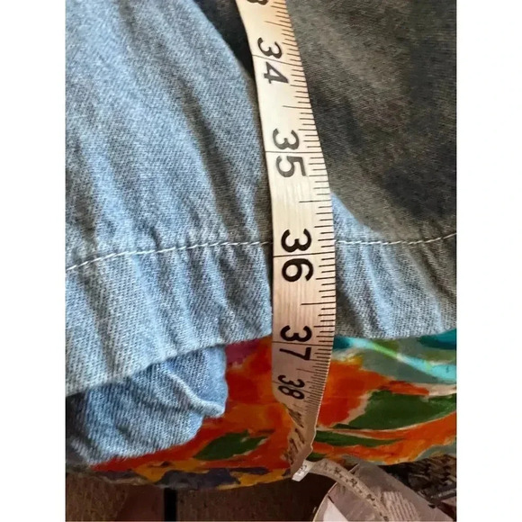 Vintage MCM D. Frank bedazzled jean denim short jumpsuit size 6 - Picture 14 of 15